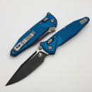 Microtech Socom Ram-Lok Tactical w/ Blue Aluminum Frag Handles & S/E Black M390MK 160RL-1FRBL