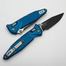 Microtech Socom Ram-Lok Tactical w/ Blue Aluminum Frag Handles & S/E Black M390MK 160RL-1FRBL