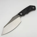 Factory Blem Custom Knife Factory & Rotten Design EVO Fixed Blade w/ M398 & Carbon Fiber Handles