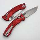 Microtech Amphibian Mini RAM LOK Red Frag Aluminum & Stonewash M390MK 137MRL-10FRRD