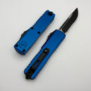 Microtech UTX-85 Gen IV w/ Blue Handle & Black Partial Serrated S/E M390MK 12314-2BL
