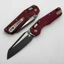 Microtech MSI RAM LOK Mini Merlot Fluted Aluminum Handles w/ Black M390MK 210M-1FLMR