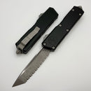 Microtech Scarab 2 Gen 3 Executive w/ Black Handle & Tanto Apocalyptic Full Serrated Stonewash M390MK 1177-12AP