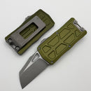 Microtech Exocet II w/ OD Green Aluminum Handle & Apocalyptic Wharncliffe M390MK 1156-10APOD