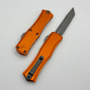 Microtech Knives Mini Hera Apocalyptic T/E M390MK w/ Orange Handle 1704M-10APOR