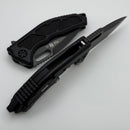 Heretic Knives Medusa Manual Black Aluminum Frame Lock w/ Grip Inlays & DLC MagnaCut H009-6A-T