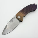 Medford Knife Theseus Bronze/Violet Fade Titanium Handles & S45VN Tumbled (Consignment)