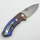 Medford Knife Theseus Bronze/Violet Fade Titanium Handles & S45VN Tumbled (Consignment)