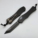 Heretic Hydra V4 w/ Carbon Fiber Handle & DLC Tanto w/ Flamed Accents H406-6A-CF/FTI
