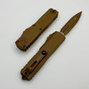Microtech UTX-85 Gen IV w/ Cerakote Tan Handle & Tan Full Serrated D/E M390MK 12324-3CTA