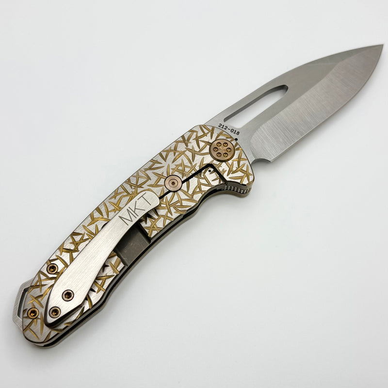 ［美品］3ndelier blade(Brass ver) Medford Knife On Belay Bronze Jasmine Fields Handles w/ S45VN Tumbled