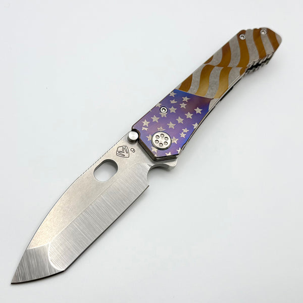 Medford 187 DPT w/ Billowing Flag Tumbled Handles w/ & S90V Tumbled Ta
