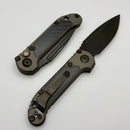 Microtech Knives LUDT Gen III DLC S/E w/ Natural Clear Handles and Carbon Fiber Inlays Signature Series 1135-1DLCTNCCFIS