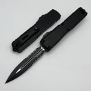 Microtech Ultratech ZBP D/E Tactical Partial Serrated w/ Black Handle 1122-2T