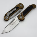 Microtech Knives LUDT Gen III Stonewash Tanto w/ Tan Handle 1136-10TA