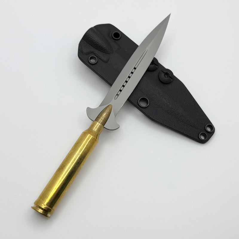 Microtech Letter Opener 300 Win Mag Brass Handle w/ D/E Bead Blast M39