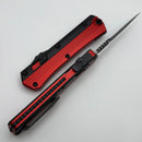 Microtech Glykon Red Handle w/ Black Bayonet M390MK 184-1RD