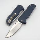 Medford 1881 Knife Works Bourbon w/ Denim Blue G-10 Handle & Tumbled Drop Point S45VN