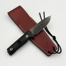 Medford 1881 Knife Works The San w/ Black G-10 & Double Black Oxide 1095 CV Fixed Blade
