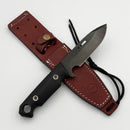 Medford 1881 Knifeworks STA Sniper w/ Black G10 Handles & Double Black Oxide 1095CV Fixed Blade