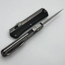 Microtech Glykon Stonewash Standard Tanto Partial Serrated w/ Bead Blast Overlay 185-11