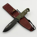 Medford 1881 Knifeworks STA Sniper w/ OD Green G10 Handles & Double Black Oxide 1095CV Fixed Blade