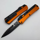 Microtech Glykon Orange Handle w/ Black Part Serrated Bayonet M390MK 184-2OR