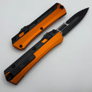 Microtech Glykon Orange Handle w/ Black Part Serrated Bayonet M390MK 184-2OR