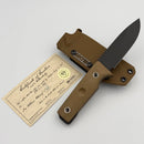 Medford The San 3V DLC Blade w/ Coyote G-10 Handle Fixed Blade w/Kydex