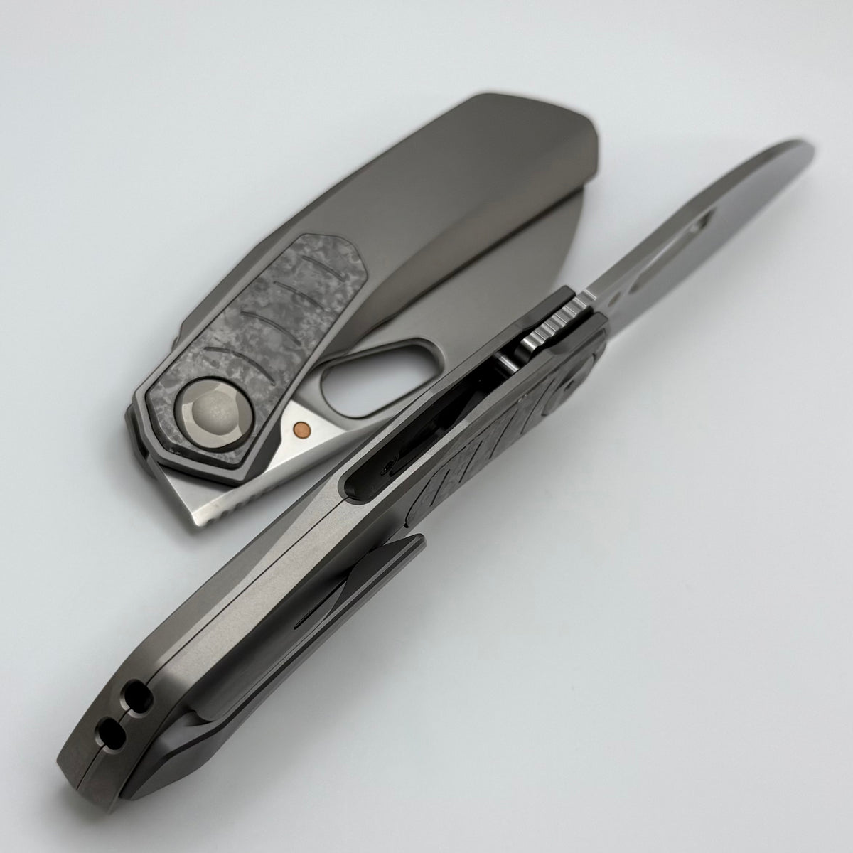 Poikilo Blade Vulpex Crab S1 Titanium Handles w/ Crystal Ti Accents &