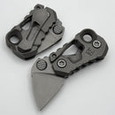 Custom Knife Factory Kek Stonewash Slipjoint w/ Titanium Handles & M398 Non-Locking