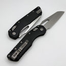 Microtech Knives MSI RAM LOK Black Fluted G-10 & Full Serrated Stonewash M390MK 210-12FLGTBK