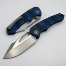 Heretic Knives Pariah M/A Button Lock Blue G10 Handles w/ Stonewash MagnaCut H046-2A-G10/BLU