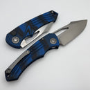 Heretic Knives Pariah M/A Button Lock Blue G10 Handles w/ Stonewash MagnaCut H046-2A-G10/BLU