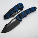 Heretic Knives Pariah M/A Button Lock Blue G10 Handles w/ DLC MagnaCut H046-6A-G10/BLU