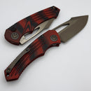Heretic Knives Pariah M/A Button Lock Red G10 Handles w/ Bronze MagnaCut H046-7A-G10/RD