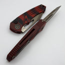 Heretic Knives Pariah M/A Button Lock Red G10 Handles w/ Bronze MagnaCut H046-7A-G10/RD