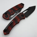 Heretic Knives Pariah M/A Button Lock Red G10 Handles w/ DLC MagnaCut H046-6A-G10/RD