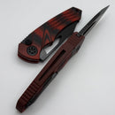 Heretic Knives Pariah M/A Button Lock Red G10 Handles w/ DLC MagnaCut H046-6A-G10/RD