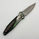 Discontinued Custom Anodized Teal and Antique Bronze Microtech Knives Socom Bravo Mini Spear Point Hand Satin w/ Ti Pivot Collars & Carbon Fiber Scales 262M-4CFTI