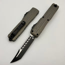 Microtech Ultratech EX - ZBP Hellhound Tactical w/ Natural Clear Milled Handle Signature Series 1119EX-1NCS