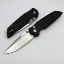 Pro-Tech TR-3 Integrity Manual Black Aluminum Relic Handles w/ Black Lip Pearl Button & Satin MagnaCut INT1105-LTD