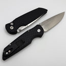 Pro-Tech TR-3 Integrity Manual Black Aluminum Relic Handles w/ Black Lip Pearl Button & Satin MagnaCut INT1105-LTD