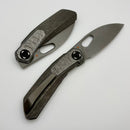 Poikilo Blade Vulpex Crab S2 Dark Stonewash Titanium Handles w/ Crystal Ti Accents & Dark Stonewash M398