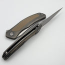 Shirogorov Quantum Ursus w/ Beige G10 Inlaid Titanium Handle & 3.74" Stonewash Cromax PM