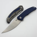 Shirogorov Quantium Ursus w/ Dark Blue G10/Titanium Handle & 3.74" Stonewash Cromax PM