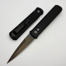 Pro-Tech Godfather Black Handle w/ Blasted Hardware & Smoky Grey 154-CM Blade 921-SG