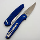 Pro-Tech Avalon Peace Neighbor w/ Knurled Blue Aluminum Handle & Machine Satin MagnaCut PN1100-LTD Blue