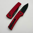 Pro-Tech Chavez Scapegoat Compact Auto w/ Red Aluminum Handle & DLC Black MagnaMax RCS1103-RED