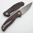 Shirogorov F95 Ursus w/ Maroon Micarta Handle & 3.74" Stonewash Elmax